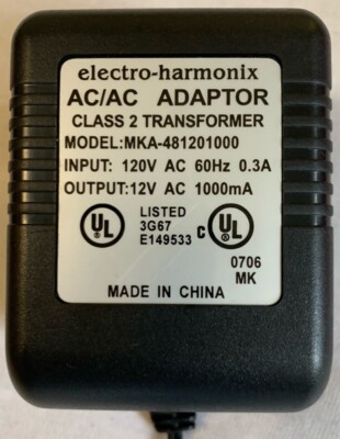 Ehx Electro Harmonix USA 120V Original Wand Warzen US12VAC-1000mA, Neu
