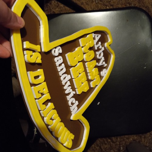 12 Inch Diameter Arby's 3D Printed 3D Logo Sign Collection/Reproduction Logo - Picture 5 of 10