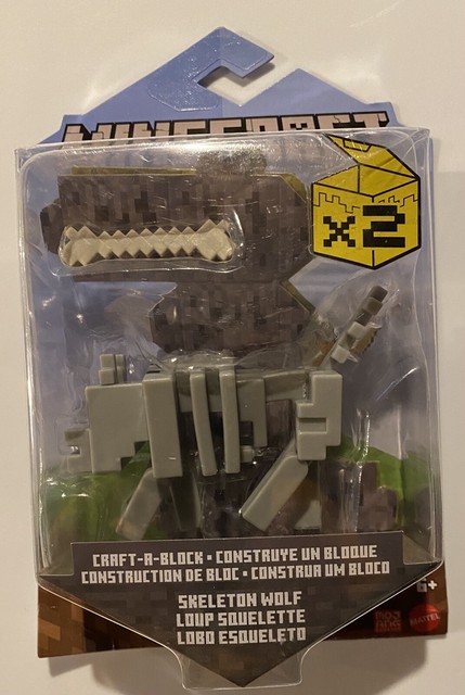 Minecraft Craft A Block X2 Action Figure Skeleton Wolf 3 5 Inch Mattel For Sale Online Ebay