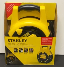 STANLEY SHOPMAX Power Hub 20 Feet 4 Outlets Cord Reel NEW