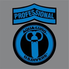 100-79 8" Professional Aqua Lung BLUE Decal Sticker for Truck, Boat, and More 