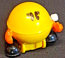 Vtg Rare Tomy Bally/Midway Pac-Man Wind-Up Toy Yellow/Orange 1.5X2" Macao Works