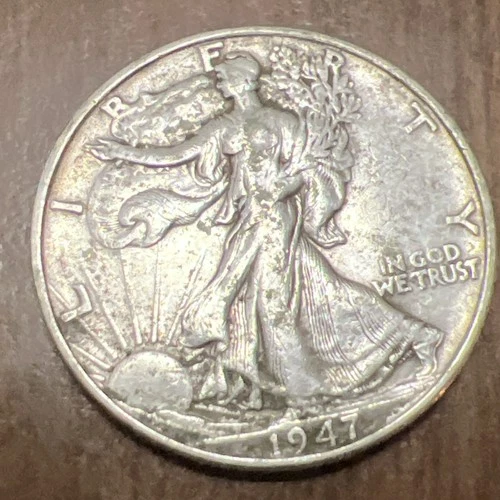 1947 Walking Liberty Half Dollar Silver Actual coin Good For Collection