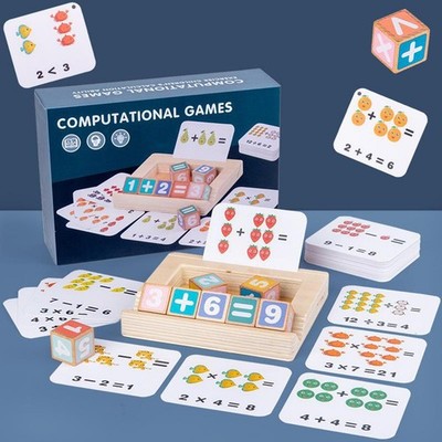 Montessori passendes Buchstabenspiel Mathematik Brett pädagogisches Spielzeug für Kinder