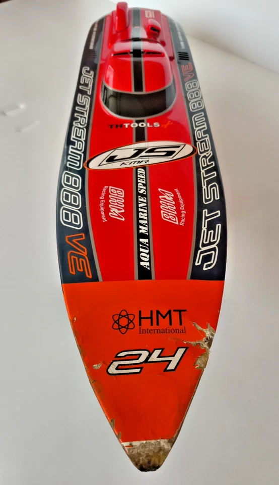 KYOSHO Jet Sream 888 VE motoscafo radiocontrollato 1/15 cm 90 Incompleto Japan - Immagine 2 di 4