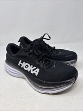 Hoka One Bondi 8 Women's Size 9 B Medium Running Shoes Black White