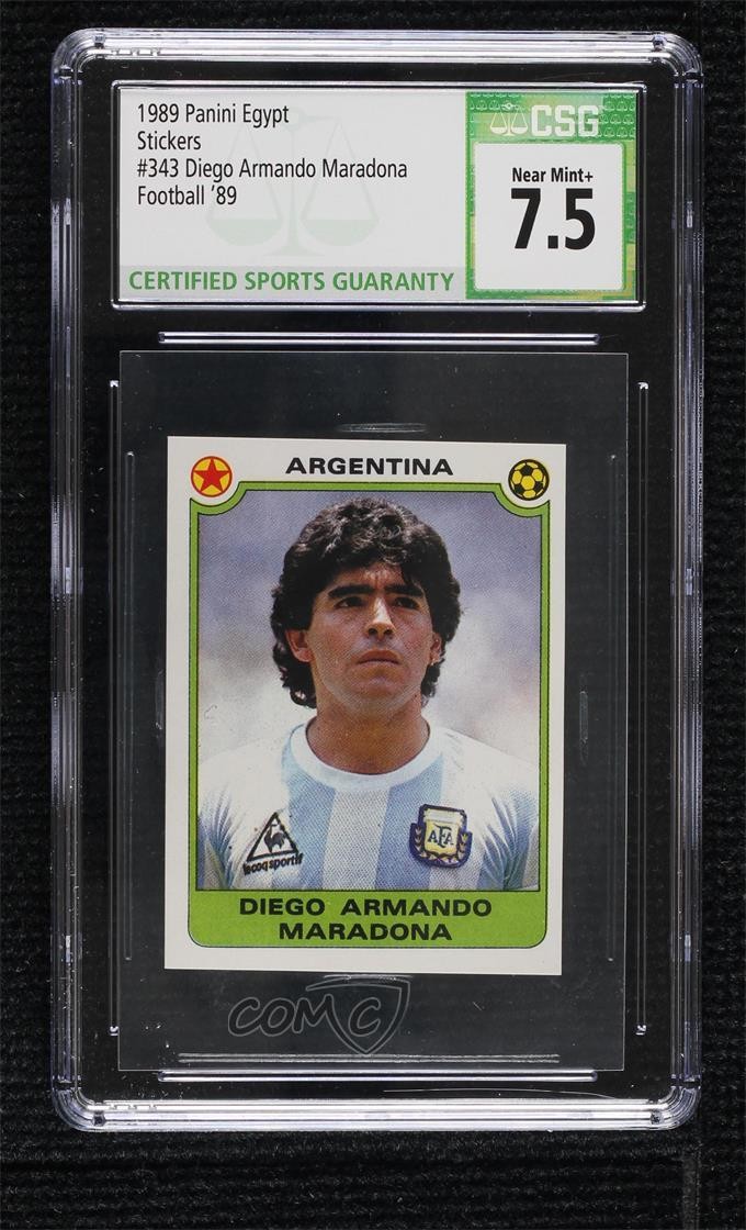 1988-89 Panini Football 89 (Egypt) Diego Maradona #343 CSG 7.5 1m1a