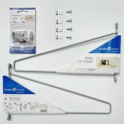 11372-00132= Drahtleiter Bausatz 2 Basics 180x300mm weißalu Element System Regal