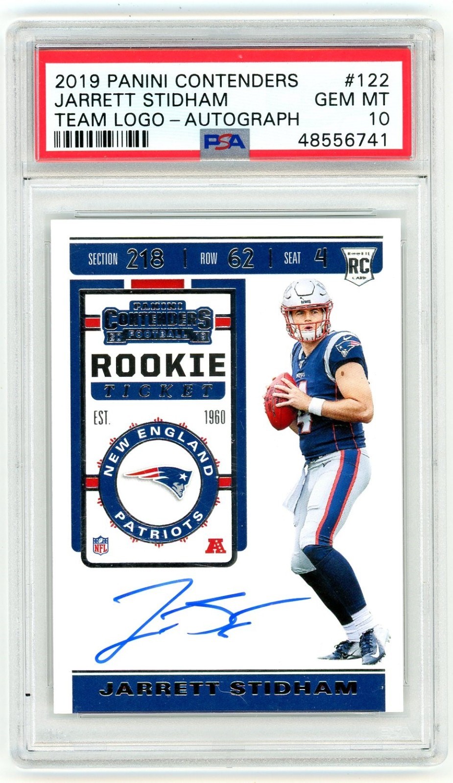 Jarrett Stidham Panini Contenders #122 Autograph Team Logo