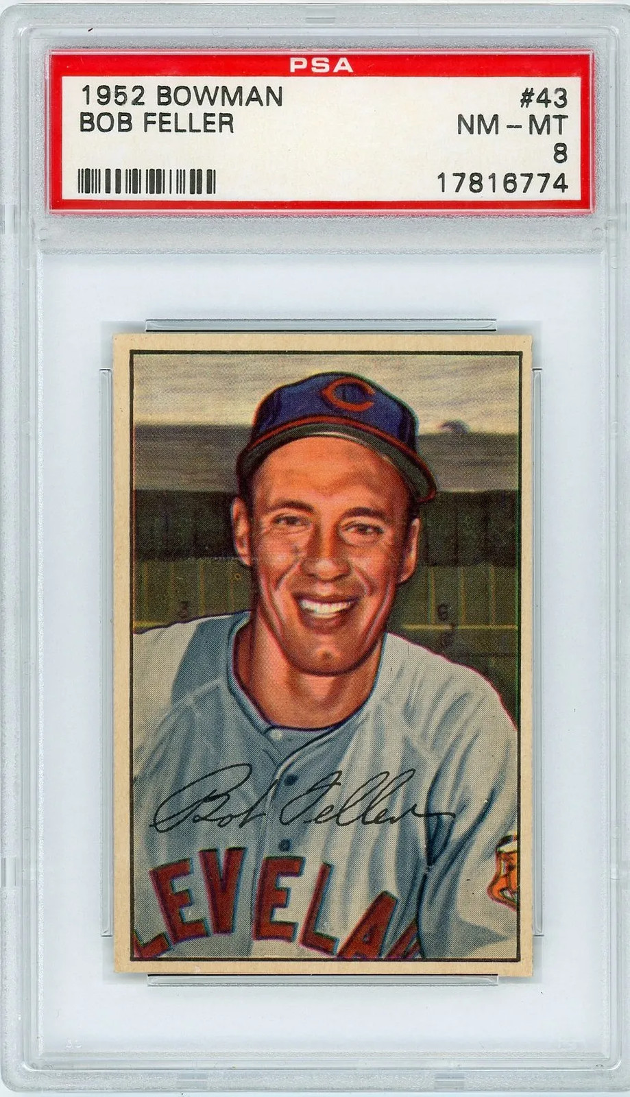 1952 Bowman Bob Feller #43 PSA 8