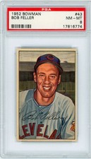 1952 Bowman Bob Feller #43 PSA 8