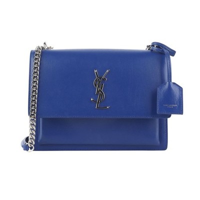 Saint Laurent Monogram Sunset Bag Medium Silver Shoulder Bag 36123-1 148858140