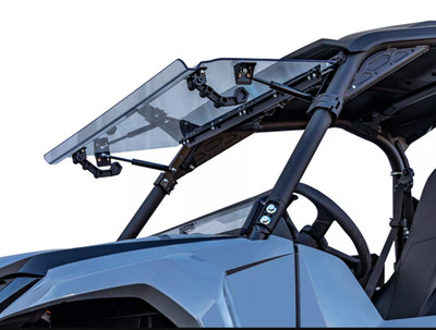 SuperATV Yamaha Wolverine RMAX Scratch Resistant Flip Windshield FWS-Y-RMAX-70