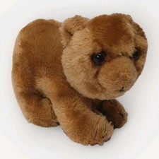 Vintage R. Dakin 1975 Nature Babies Brown Grizzly Bear 8" Hard Plush HTF