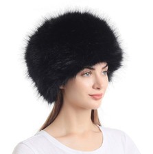 Image of Soul Young Women's Winter Faux Fur Hat Cossak Russian Style Hats(One Size,Black)