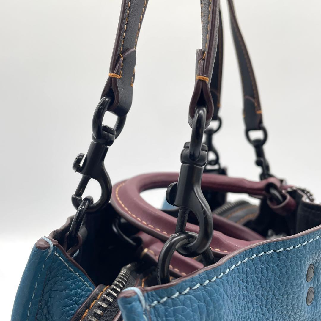 COACH Rogue NASA Collaboration Patch Leather Top Handle Shoulder