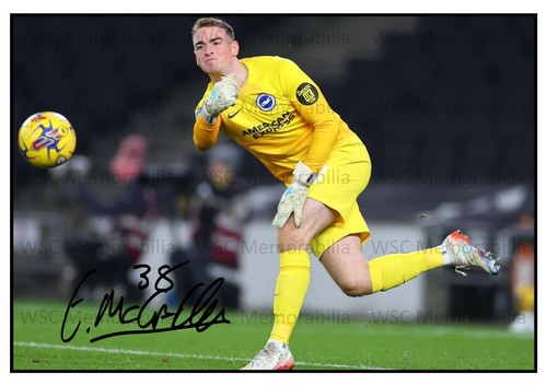 11120. Tom McGill Signed Pictures (A4 Prints) Brighton MK Dons Crawley etc.