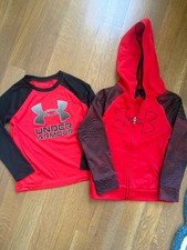 Under Armour Boys EUC 5 Red/Black Hoodie Jacket  Top