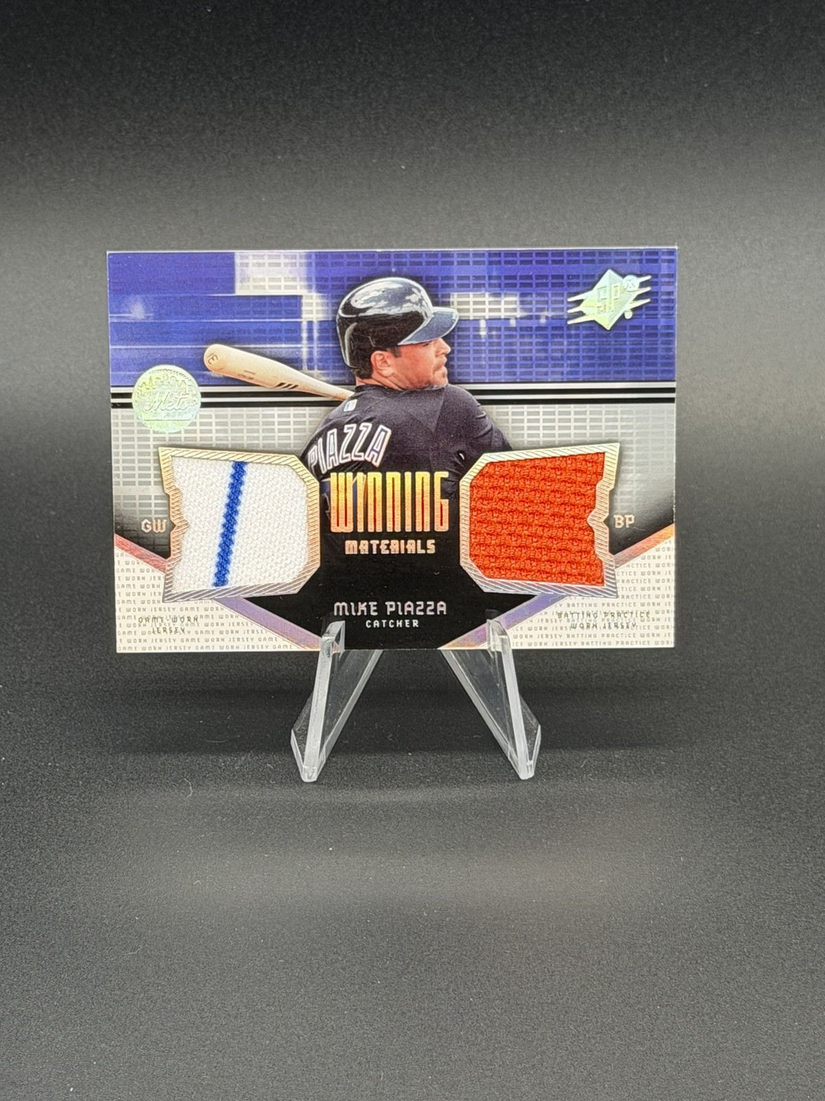 2004 UPPER DECK SPX WINNING MATERIALS MIKE PIAZZA Jersey  Mets