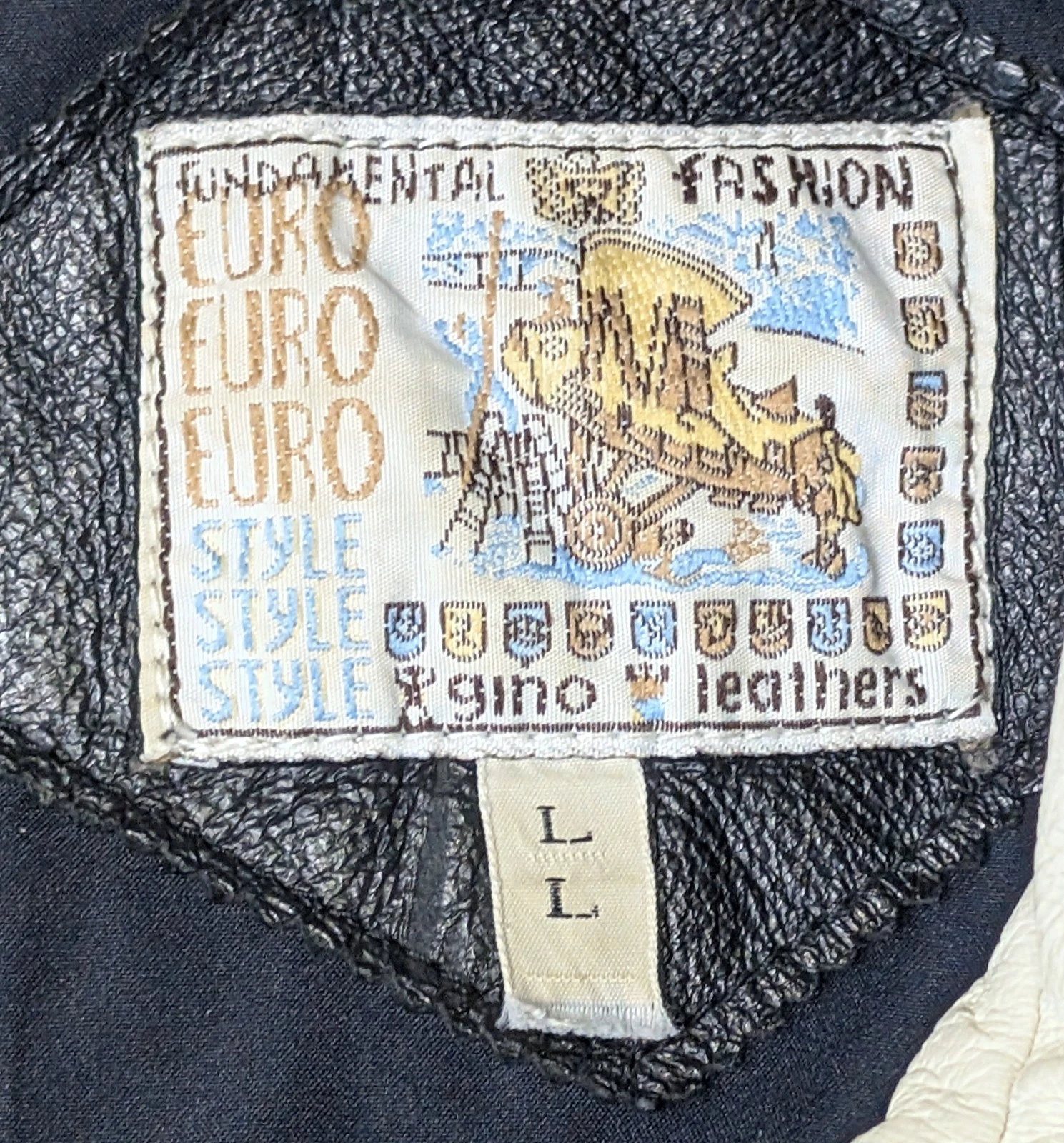 Rare Vintage USA Black Leather Jacket Gino Leathers Star Patches Size L 250th image 3