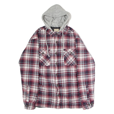 RED HEAD BRAND CO Herren Holzfällerjacke rot Flanell Kapuze kariert L