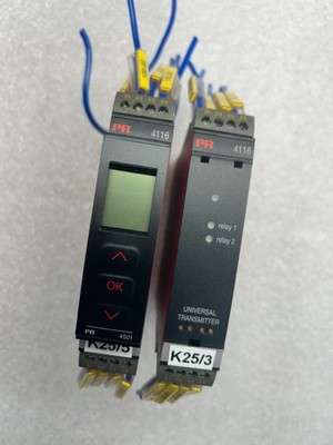 Lot of 2 - PR Electronics 4116 Universal Transmitters DIN Mount