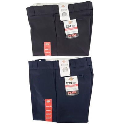 Dickies 847 Flex Work Pants Men's 32-34-36 Black And Blue NEW Original Fit