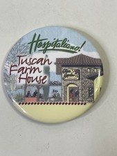 Olive Garden Button Pin Hospitaliano! Tuscan Farm House