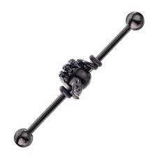 Black Dragon Claw Ball Industrial Barbell 14G 316L Surgical Steel