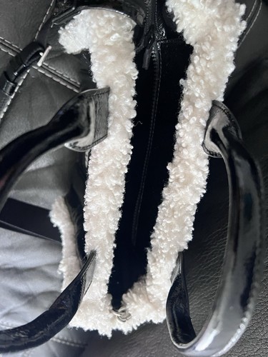 black leather fur tote bag marc jacobs small - Picture 5 of 8