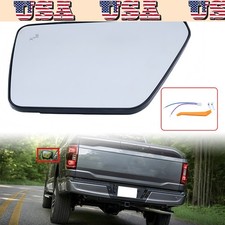 1 PCS Left Driver Side Mirror Glass W/ Heated Blind Spot For Ford F150 2021-2025