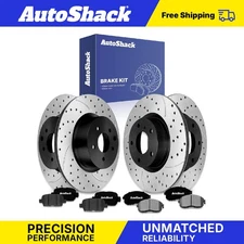 Front Rear Drilled Slotted Brake Rotors Ceramic Pads for INFINITI G35 3.5L