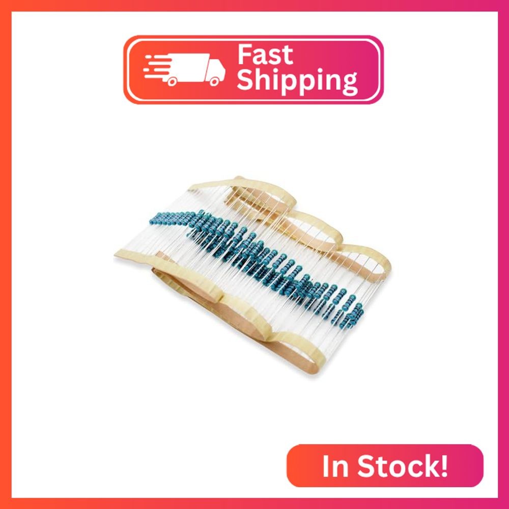 Innfeeltech 100 Pcs 1/2W 1% Tolerance 5.1K Ohm Metal Film Resistor Resistance fo