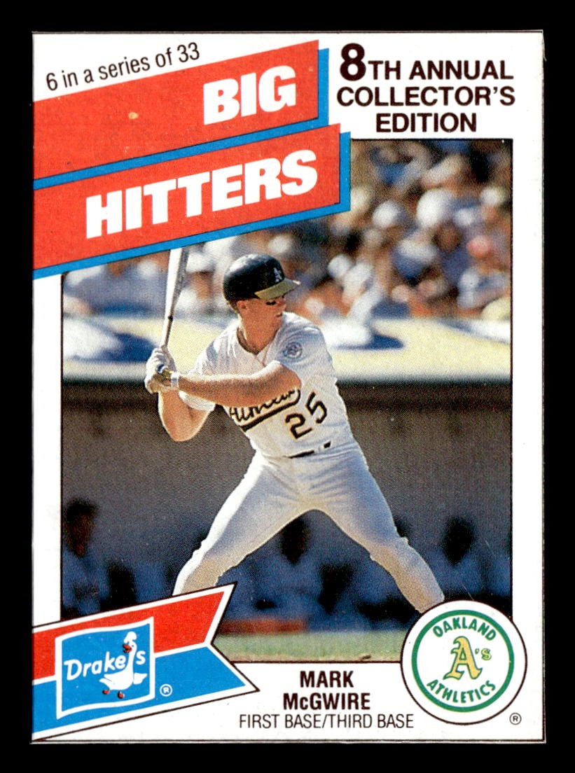 1988 Drake's Big Hitters / Super Pitchers #6 Mark McGwire A010