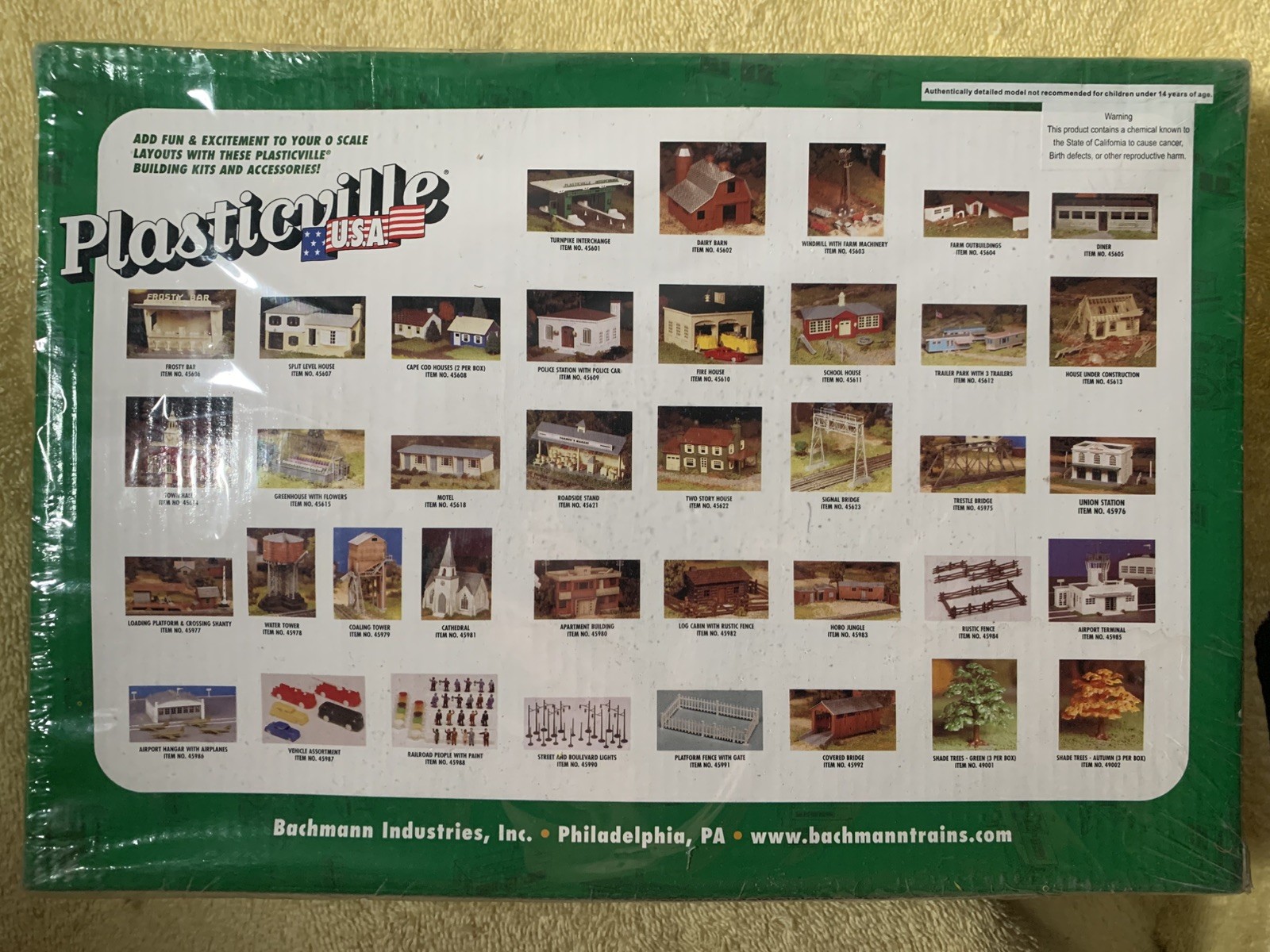 Bachmann 45610 O Scale Plasticville Fire Station with Car/Truck Building Kit HH