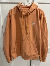 Nike Club Fleece Pullover Hoodie Men  s Large Orange