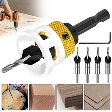 Senker Holzbohrer Senkbohrer Kegelsenker Bohrer Set Flachsenker Tiefenanschlag
