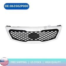 Grille For 2011 2012 2013 Kia Sorento Chrome Shell W Black Insert Plastic