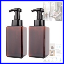 2 Pack Foaming Soap Dispenser 15oz Refillable Foam Liquid Hand Soap Empty Pla...