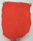 Soft Suede Leather Hide - Red - 2-3 oz - Crafts, Bags, Garments, Leatherwork