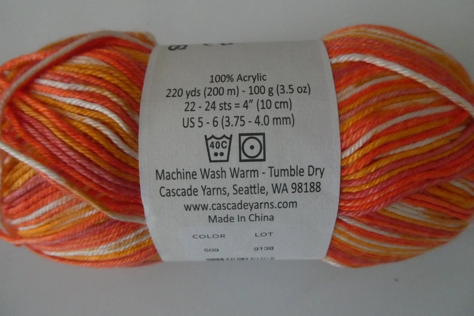 Cascade Yarns Northshore Prints 1 Skein 100% Acrylic 220 Yds DK (China) - Image 2 of 2