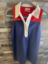 Urban Outfitters Red White And Blue Dress With Collar And Buttons