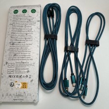 3pack Charging Cable for iPhone 16 15 Pro Max 3.3/6.6/10FT,USB A to C type C