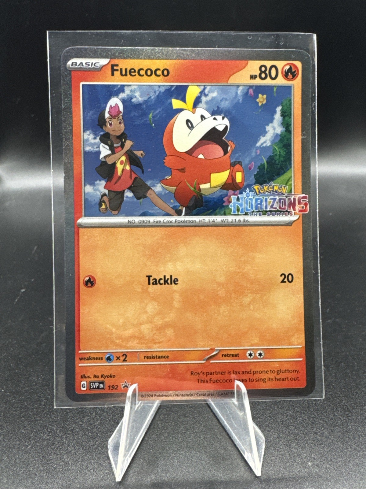 Fuecoco Pokemon Horizons Scarlet & Violet SVP 192 Holo Black Star Promo NM