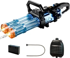 Electric Gatling Water Gun for Adults, Long Range with LED Lights,... 
