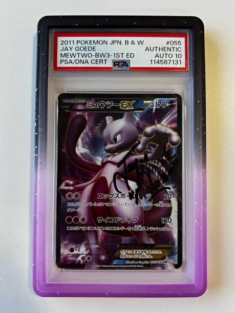 2011 Pokemon Japanese BW3 MEWTWO EX 055/052 1st Ed Holo PSA/DNA Auto 10 POP 1 