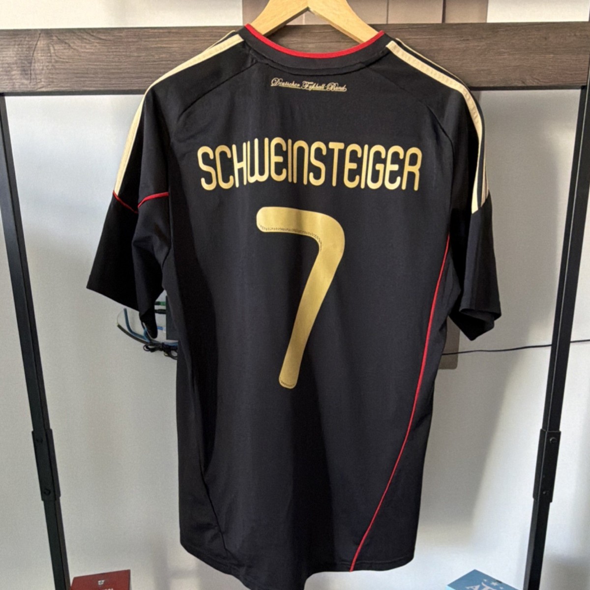 希少】ドイツ代表 2010W杯 ホームユニフォーム シュバインシュタイガー 7 Germany 2010 Bastian Schweinsteiger #7 Soccer Jersey Black size M