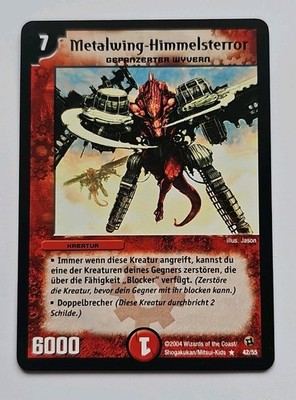 Duel Masters-Metalwing Himmelsterror Deutsch, 42/55, Sehr gutem Zustand 