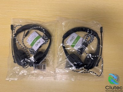 NEW QTY LOT OF 2 Headset AVID Education AE-36 Headsphones 