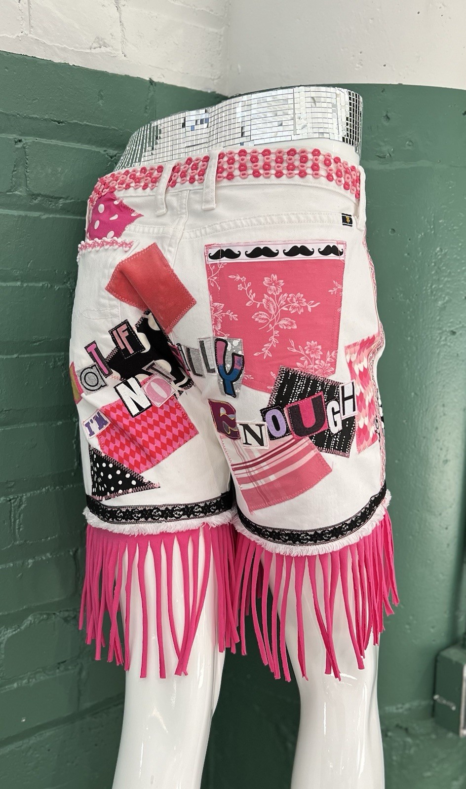 Not Silly Enough Patchwork Upcycled Shorts - image 1